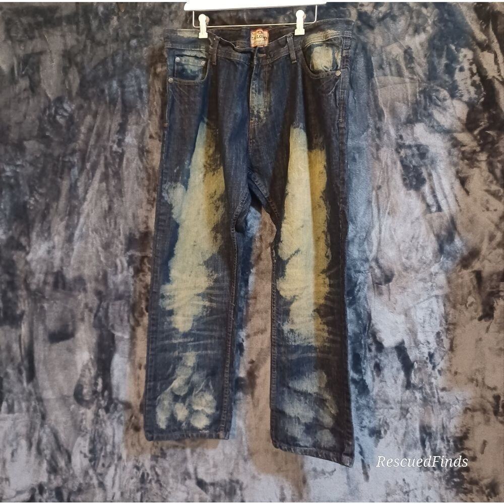 TAILORED American Couture Jeans Baggy Wide Leg Custom Jeans W 40 L 31 Dark Wash